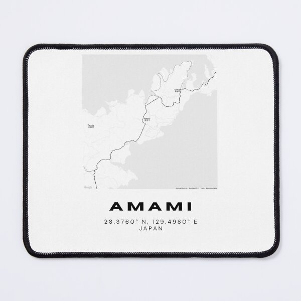 Item preview, Minimalist Amami Map Art - Japan City Coordinates Design designed and sold by RM-Journey.