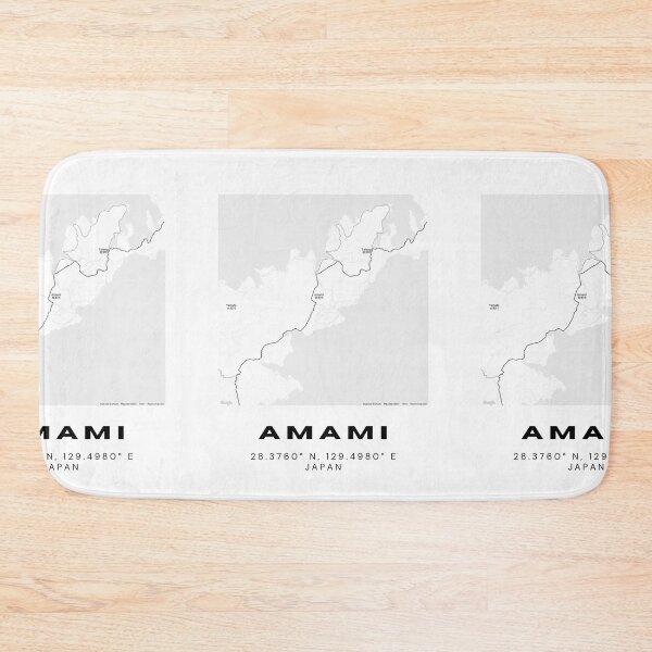 Item preview, Minimalist Amami Map Art - Japan City Coordinates Design designed and sold by RM-Journey.