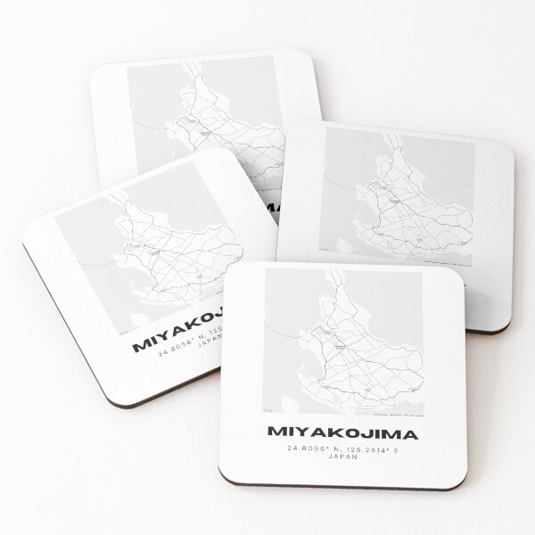 Item preview, Minimalist Miyakojima Map Art - Japan City Coordinates Design designed and sold by RM-Journey.