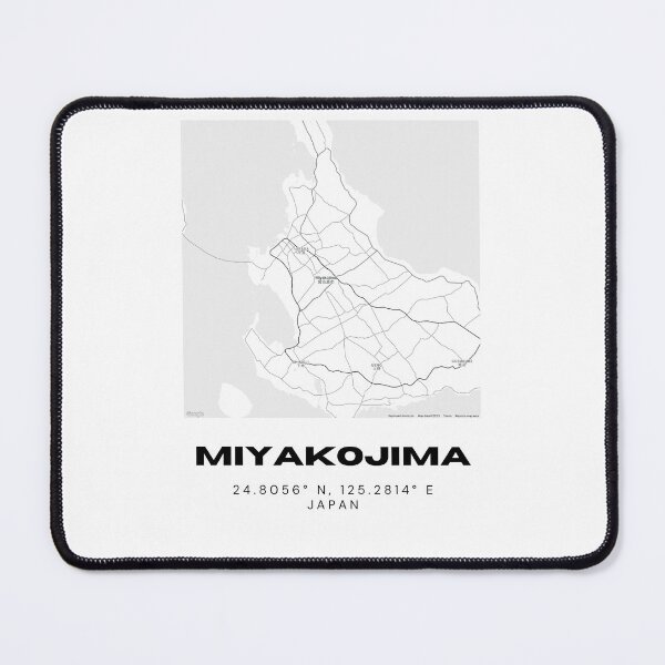 Item preview, Minimalist Miyakojima Map Art - Japan City Coordinates Design designed and sold by RM-Journey.