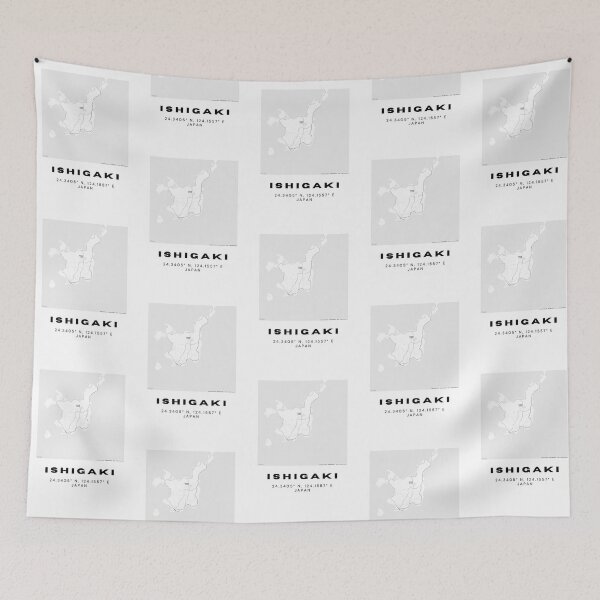 Item preview, Minimalist Ishigaki Map Art - Japan City Coordinates Design designed and sold by RM-Journey.