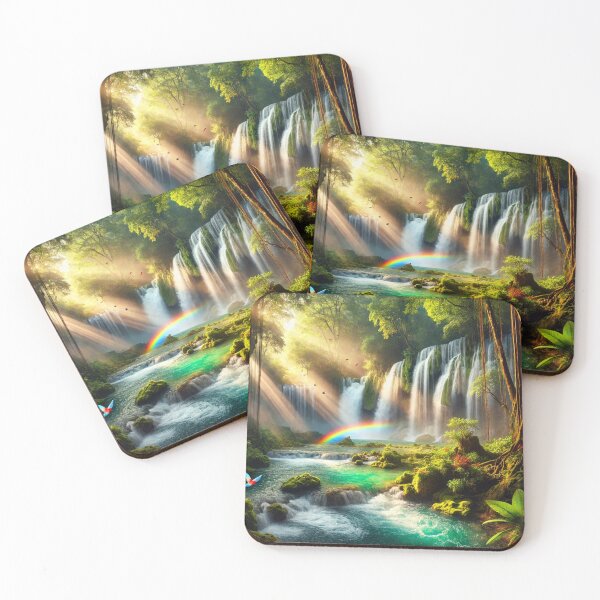 Item preview, Ethereal Paradise: Waterfalls and Rainbows designed and sold by pensational.