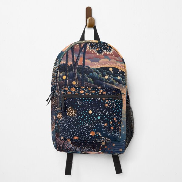 Item preview, Starry Night River in Pointillist Style designed and sold by Moisky Art.