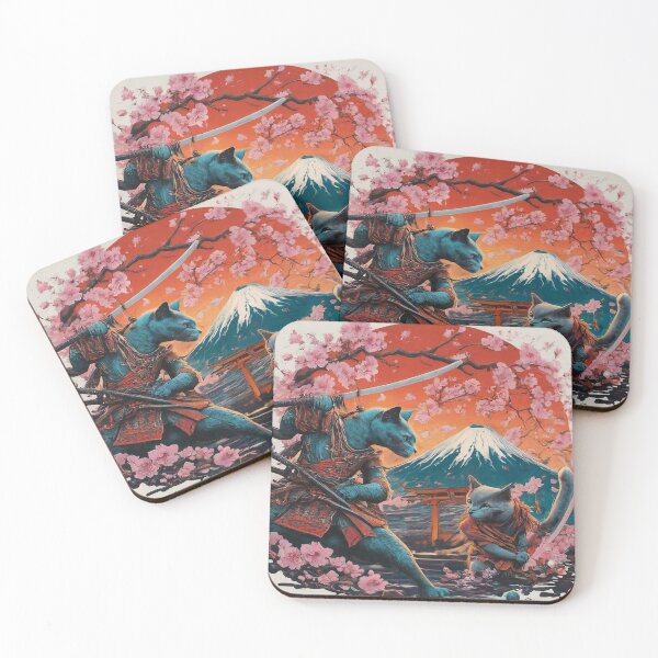 Item preview, The samurai cat - Russian blue cats designed and sold by 7ArtPrintable.