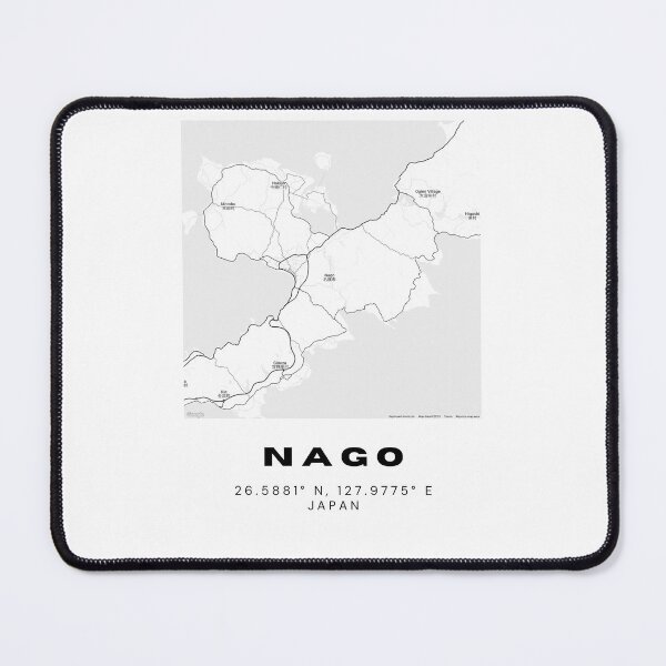 Item preview, Minimalist Nago Map Art - Japan City Coordinates Design designed and sold by RM-Journey.