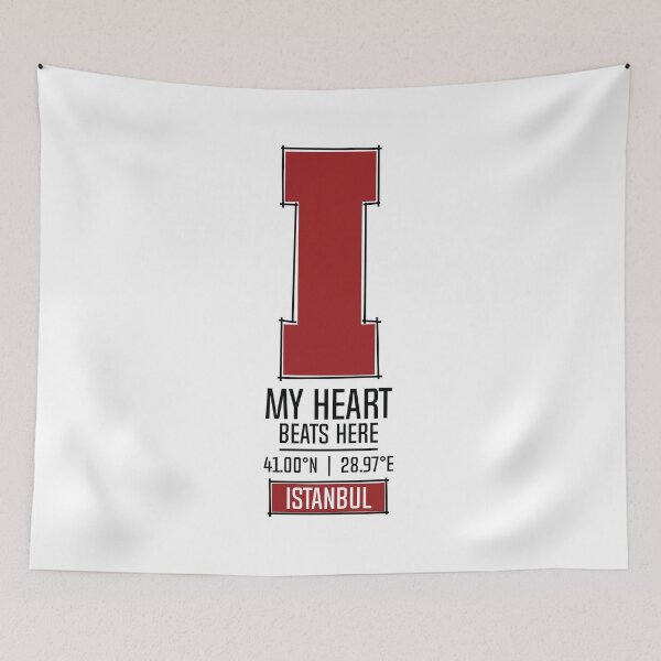 Item preview, ISTANBUL MY HEART BEATS HERE WHITE designed and sold by LMAGARMENTS.