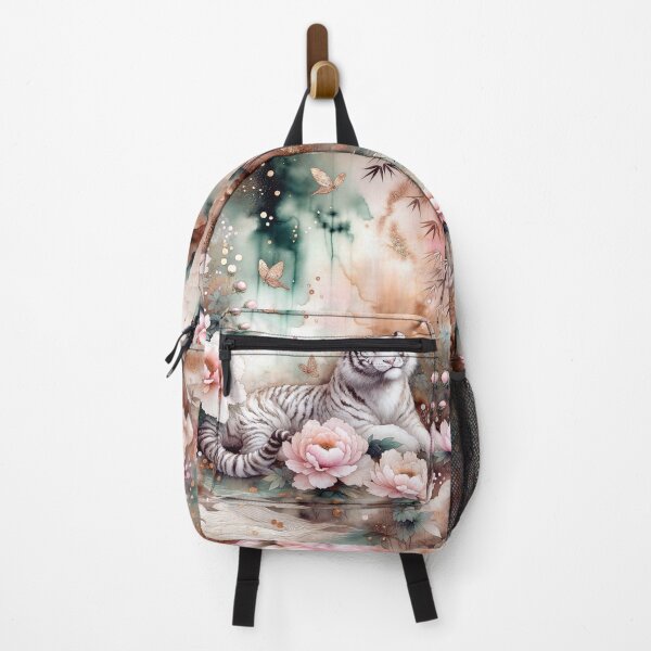 Item preview, White Tiger Among Peonies designed and sold by M-Y-A-R-T-.