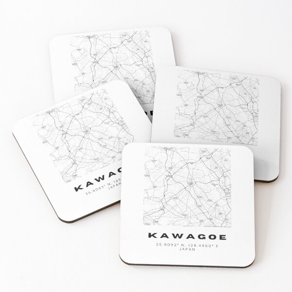 Item preview, Minimalist Kawagoe Map Art - Japan City Coordinates Design designed and sold by RM-Journey.