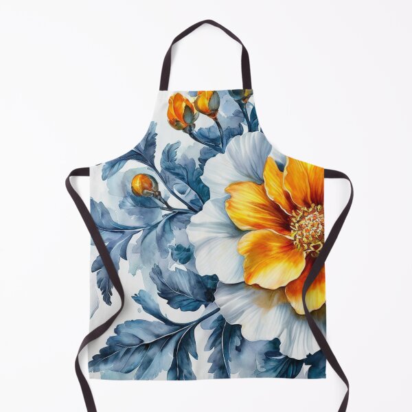 Item preview, Flower in Blue leaves motif designed and sold by GrifonJ.