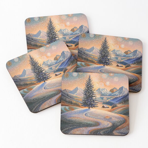 Item preview, Starry Winter Tree in Pointillist Style designed and sold by Moisky Art.
