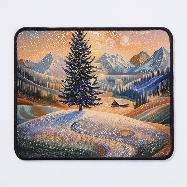 Item preview, Starry Winter Tree in Pointillist Style designed and sold by Moisky Art.