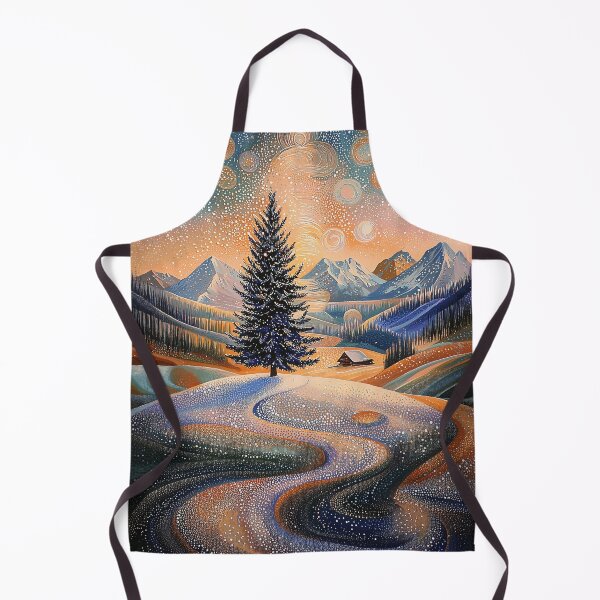 Item preview, Starry Winter Tree in Pointillist Style designed and sold by Moisky Art.