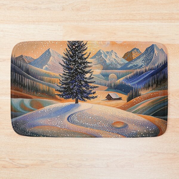 Item preview, Starry Winter Tree in Pointillist Style designed and sold by Moisky Art.