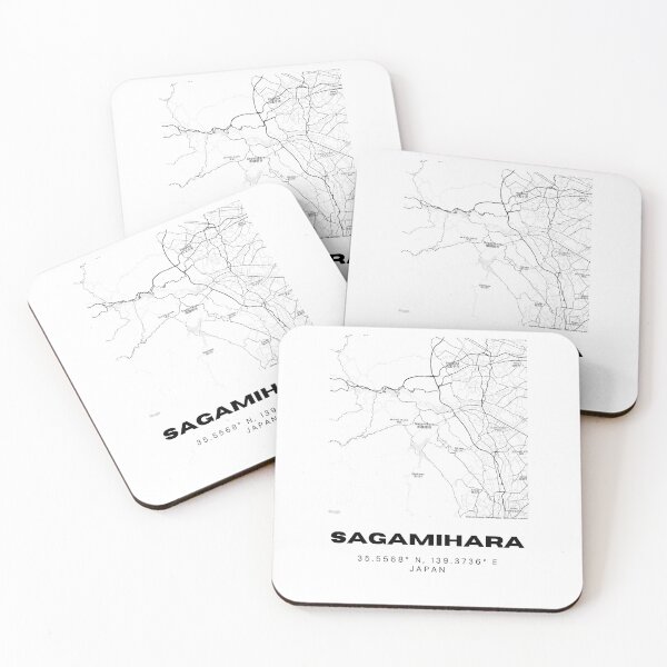 Item preview, Minimalist Sagamihara Map Art - Japan City Coordinates Design designed and sold by RM-Journey.