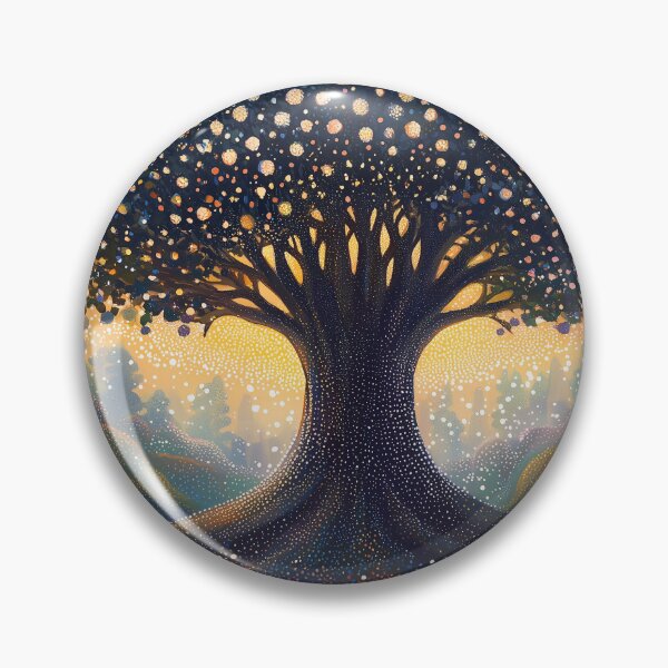 Item preview, Enchanted Forest Tree in Pointillist Style designed and sold by Moisky Art.
