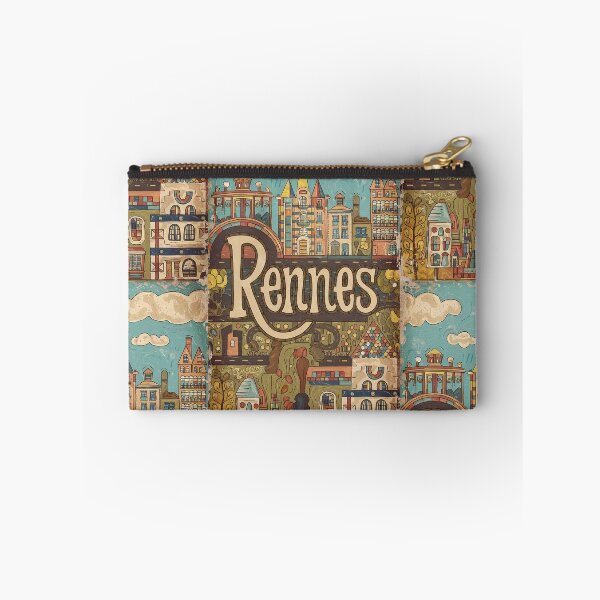 Item preview, Vintage Rennes City of France Whimsical Retro Doodle Typography Art designed and sold by Witty Shirts.