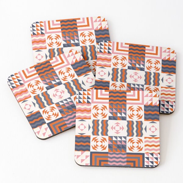 Item preview, Retro Inspired Geometric Quilt Pattern High Contrast designed and sold by BlueLela.