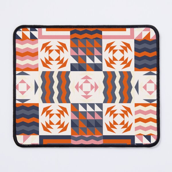 Item preview, Retro Inspired Geometric Quilt Pattern High Contrast designed and sold by BlueLela.