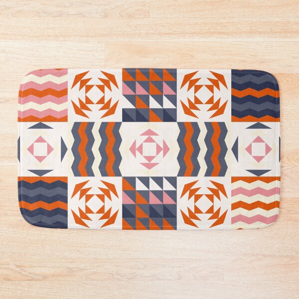 Item preview, Retro Inspired Geometric Quilt Pattern High Contrast designed and sold by BlueLela.