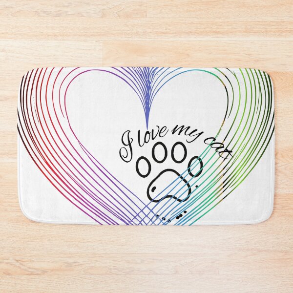 Item preview, I Love My Cat designed and sold by StormandStar.
