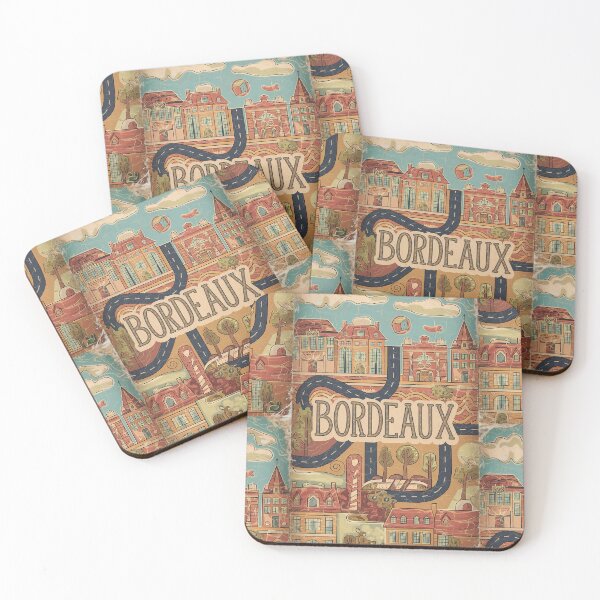 Item preview, Vintage Bordeaux City of France Whimsical Retro Doodle Typography Art designed and sold by Witty Shirts.