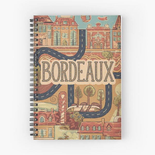 Aperçu de l'œuvre Typographie de griffonnage rétro fantaisiste de la ville de Bordeaux en France créée et vendue par Witty Shirts.