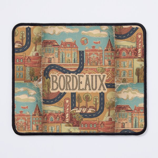 Item preview, Vintage Bordeaux City of France Whimsical Retro Doodle Typography Art designed and sold by Witty Shirts.