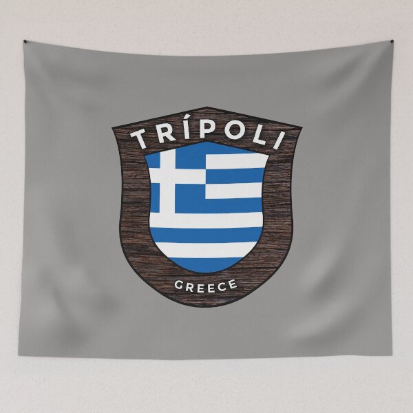 Item preview, Trípoli Greece Emblem Flag designed and sold by World Designs.