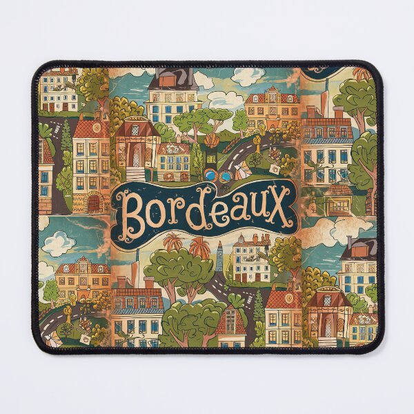 Item preview, Vintage Bordeaux City of France Whimsical Retro Doodle Typography Art designed and sold by Witty Shirts.