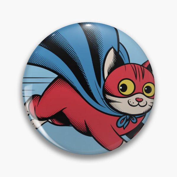 Item preview, Purr-fect Hero – Superhero Cat in Action designed and sold by joanwatson45.