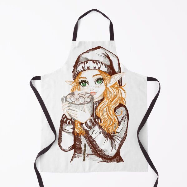 Item preview, Magic elf girl with a cup of cocoa designed and sold by Maryart8.