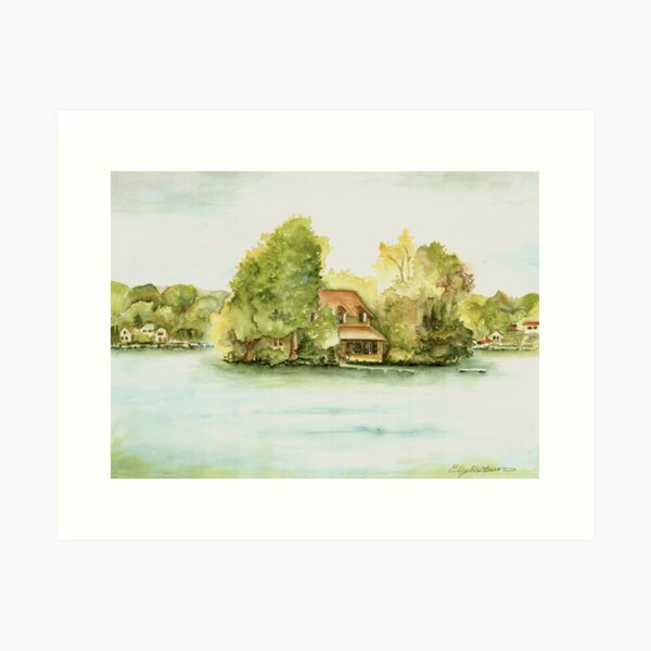 Nickel Island, Big Cedar Lake, Wisconsin Art Print
