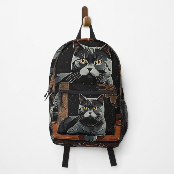 Item preview, Vintage Cat Art: Blue Cat in a Gothic Setting | Animal Art | Gothic Art | Cat Art | Vintage Cat Illustration designed and sold by UnhingedBird.