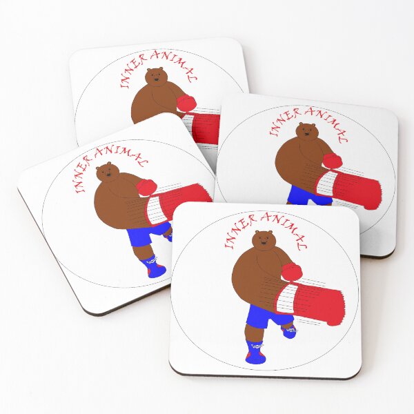 Item preview, Boxing Bear Inner Animal designed and sold by RedEyeWolf.