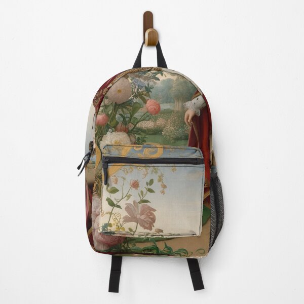 Item preview, Royal portrait vintage European monarch walking through a garden of flowers designed and sold by Vintage Designs +.