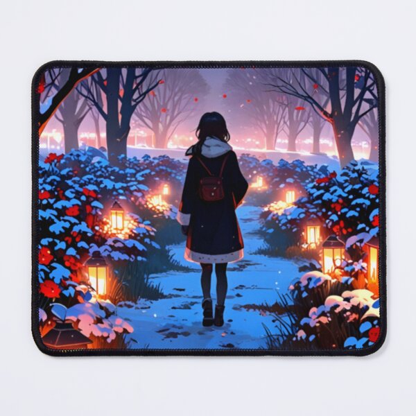 Item preview, Cool Anime Girl in Winter | 4K Anime Wallpaper designed and sold by typoinspired.