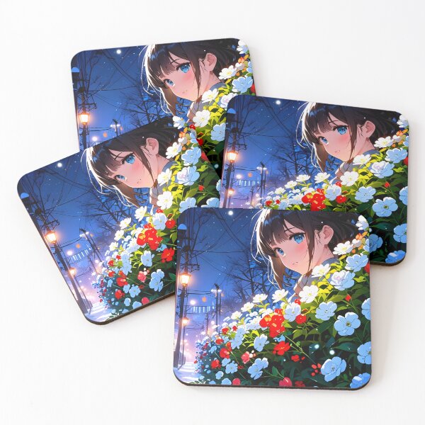 Item preview, Aesthetic Anime Girl in Winter | 4K Anime Wallpaper designed and sold by typoinspired.