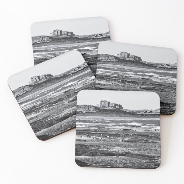Item preview, The rocky coastline of Northumberland with Bamburgh Castle designed and sold by Richard Flint.