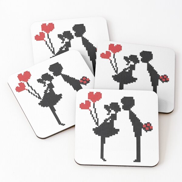 Item preview, Minimalistic Love: A Pixel Art Illustration designed and sold by Uniqo Artz.