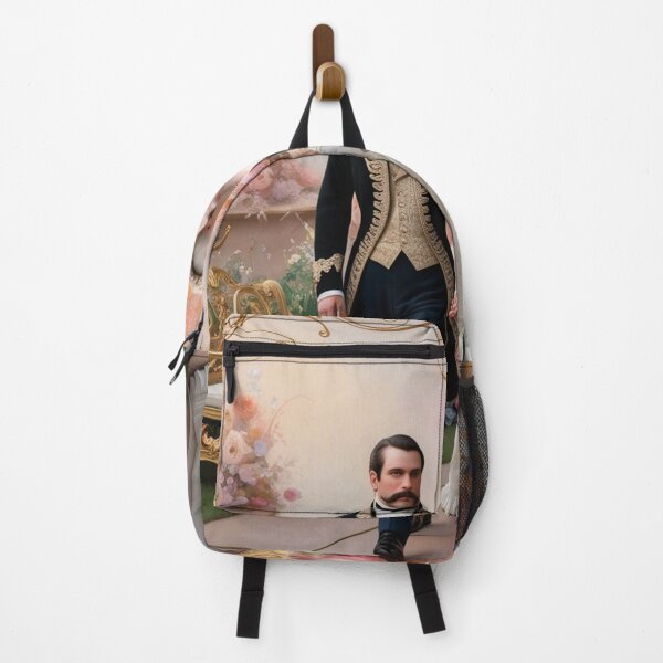 Item preview, Royal couple portrait vintage European monarch walking through a garden of flowers designed and sold by Vintage Designs +.