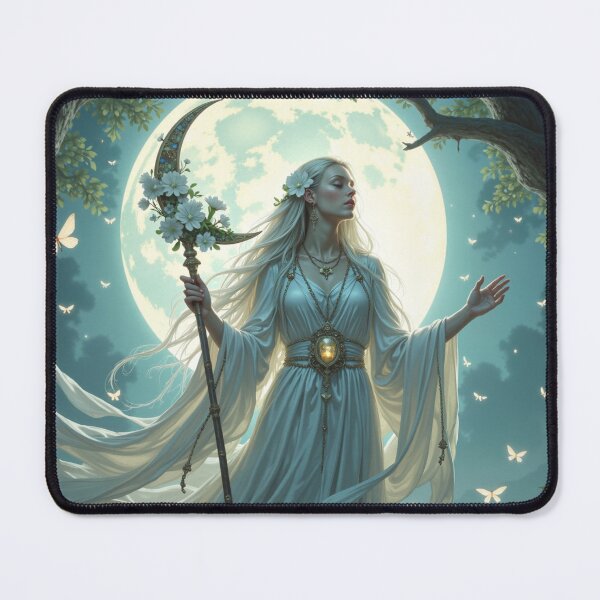 Item preview, A serene figure draped in flowing silver silks designed and sold by Giuseppe Cammino.