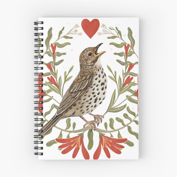 Item preview,  Winter Song Thrush Folk Print designed and sold by lauragraves.