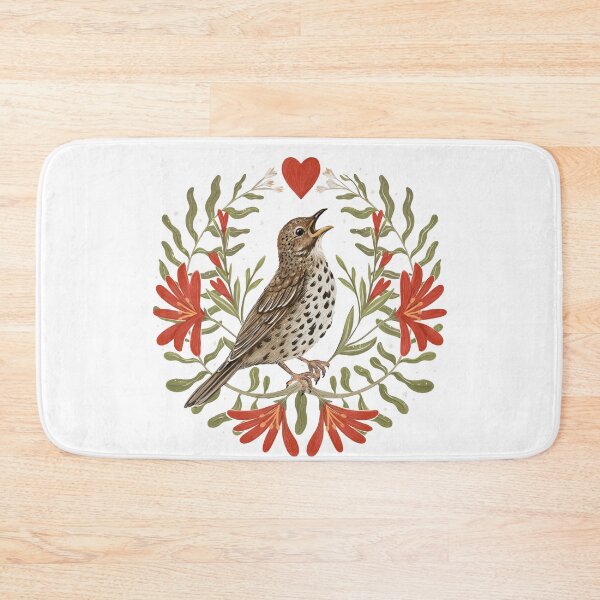 Item preview,  Winter Song Thrush Folk Print designed and sold by lauragraves.