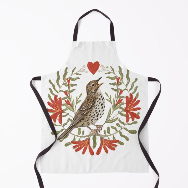 Item preview,  Winter Song Thrush Folk Print designed and sold by lauragraves.