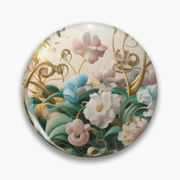 Item preview, Beautiful golden framed floral painting designed and sold by Vintage Designs +.
