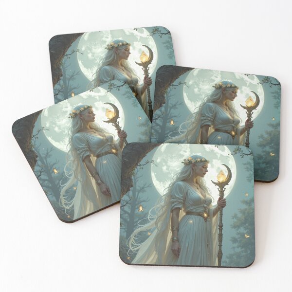 Item preview, A serene figure draped in flowing silver silks designed and sold by Giuseppe Cammino.
