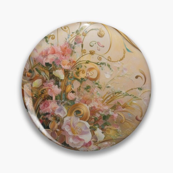 Item preview,  Beautiful golden framed floral painting designed and sold by Vintage Designs +.