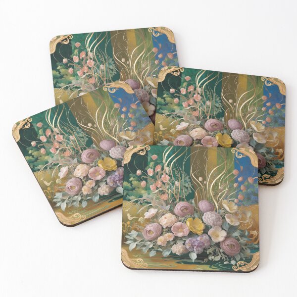 Item preview, Beautiful golden framed floral painting designed and sold by Vintage Designs +.