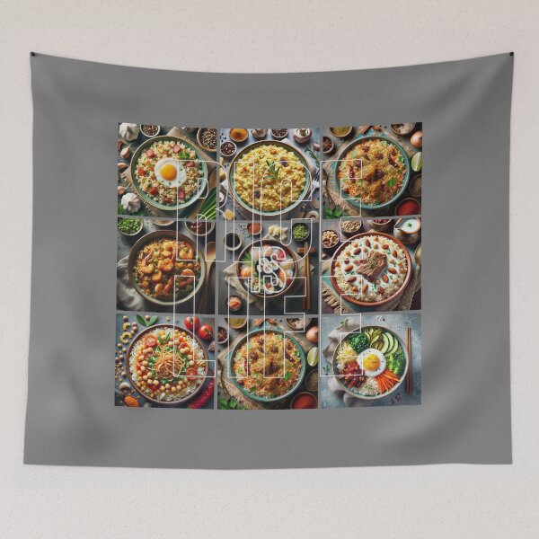 Item preview, 3x3 Grid Design - Rice is Life designed and sold by nature. electrified..