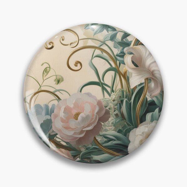 Item preview,  Beautiful golden framed floral painting designed and sold by Vintage Designs +.